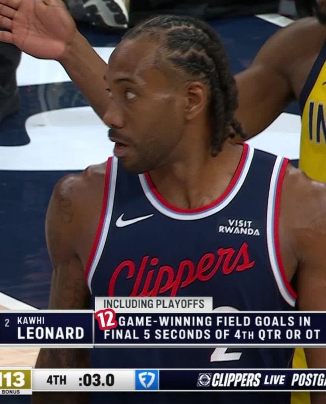 快船24分大逆转莱昂纳德准绝杀步行者